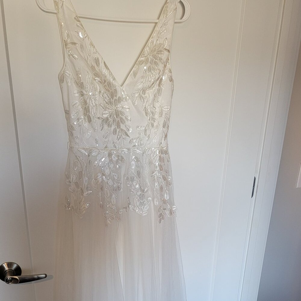 Sequin tulle maxi dress, size S